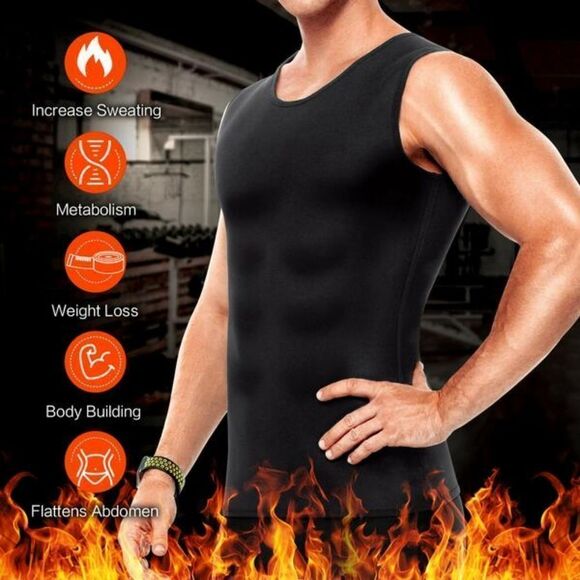 Cimkiz Mens Sauna Vest Sweat Body Shaper Slimming Waist Trainer Neoprene S NWT - Picture 2 of 7